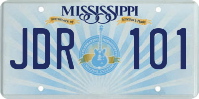 MS license plate JDR101