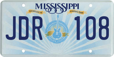 MS license plate JDR108