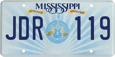 MS license plate JDR119