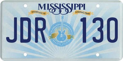 MS license plate JDR130