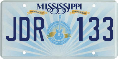 MS license plate JDR133