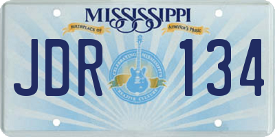 MS license plate JDR134
