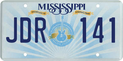 MS license plate JDR141