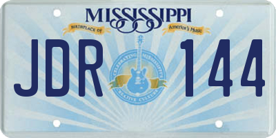MS license plate JDR144