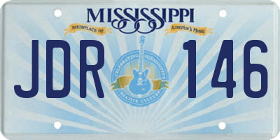 MS license plate JDR146