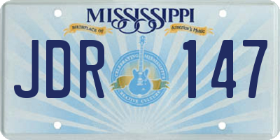 MS license plate JDR147