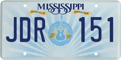 MS license plate JDR151