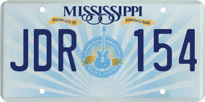 MS license plate JDR154