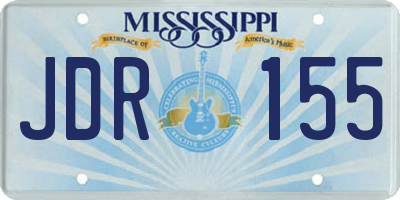 MS license plate JDR155