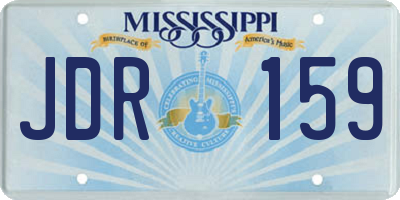 MS license plate JDR159