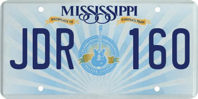 MS license plate JDR160