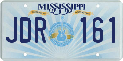 MS license plate JDR161