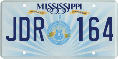 MS license plate JDR164