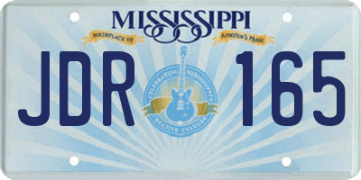 MS license plate JDR165