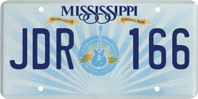 MS license plate JDR166