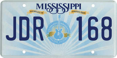 MS license plate JDR168