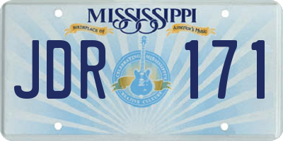 MS license plate JDR171