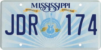 MS license plate JDR174