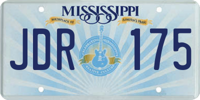 MS license plate JDR175