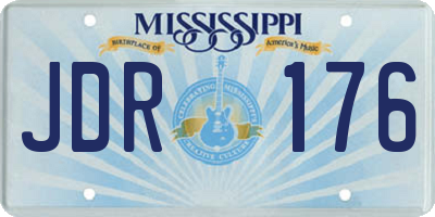 MS license plate JDR176