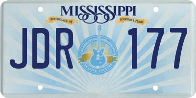 MS license plate JDR177