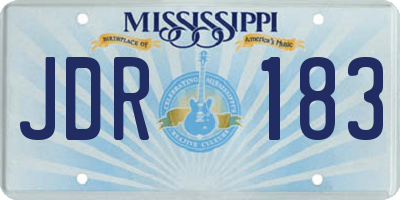 MS license plate JDR183
