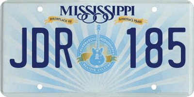 MS license plate JDR185