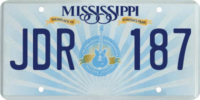 MS license plate JDR187