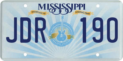 MS license plate JDR190