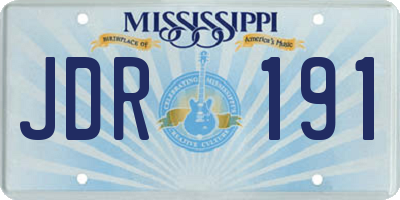 MS license plate JDR191