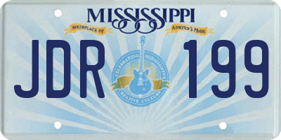 MS license plate JDR199