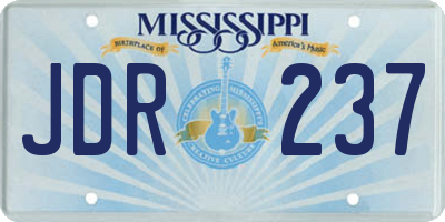 MS license plate JDR237