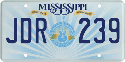 MS license plate JDR239