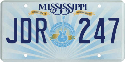 MS license plate JDR247