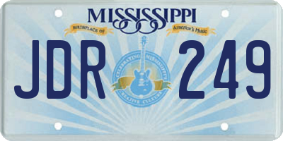 MS license plate JDR249