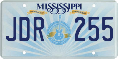 MS license plate JDR255