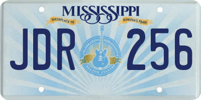 MS license plate JDR256