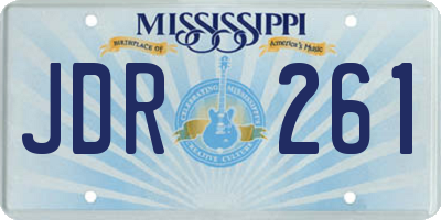 MS license plate JDR261