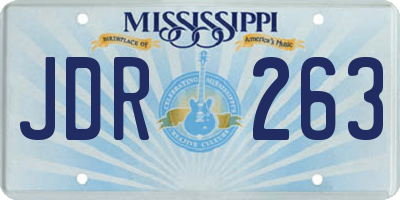 MS license plate JDR263