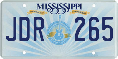 MS license plate JDR265