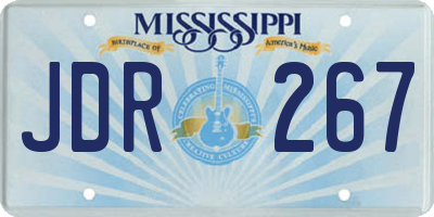 MS license plate JDR267