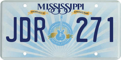MS license plate JDR271