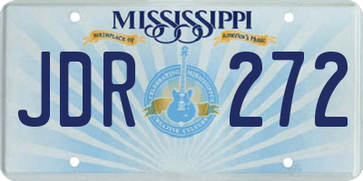 MS license plate JDR272