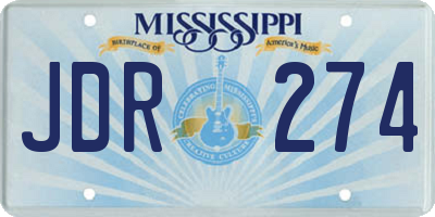 MS license plate JDR274