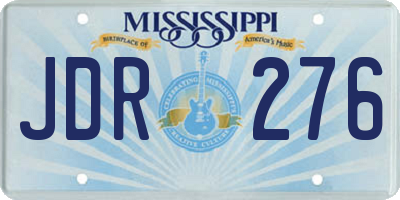 MS license plate JDR276