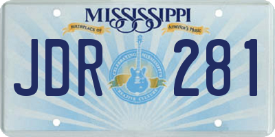 MS license plate JDR281