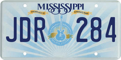 MS license plate JDR284