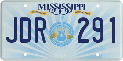 MS license plate JDR291