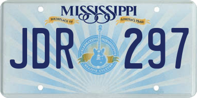 MS license plate JDR297