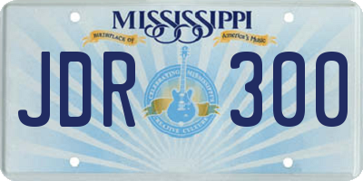 MS license plate JDR300